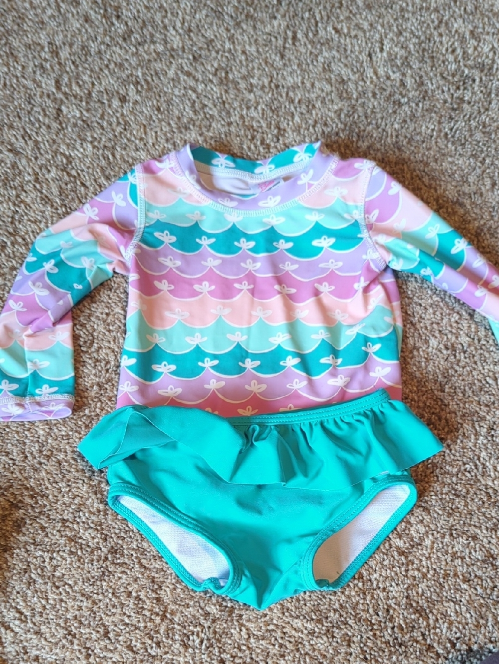Kids Long Sleeve Two-Piece Swim Set